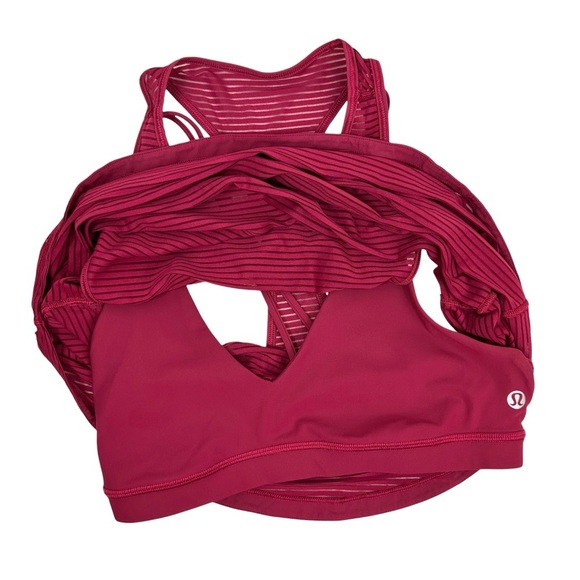 Lululemon Fully Flexed 2-in-1 Tank in Ruby Size 4 Small - Picture 4 of 11